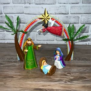 SWEET HEAVEN SENT NATIVITY SET 4 PC BY KURT ADLER Inspirational Christmas Joy